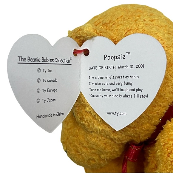 TY Beanie Babies "Controversial" Poopsie Bear (Retired 2002) with Tags - Picture 4 of 6